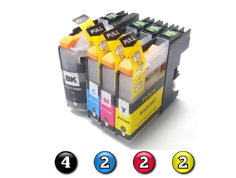 Compatible Brother LC231XL/LC233 ink cartridges 10 Pack Combo (4BK/2C/2M/2Y)